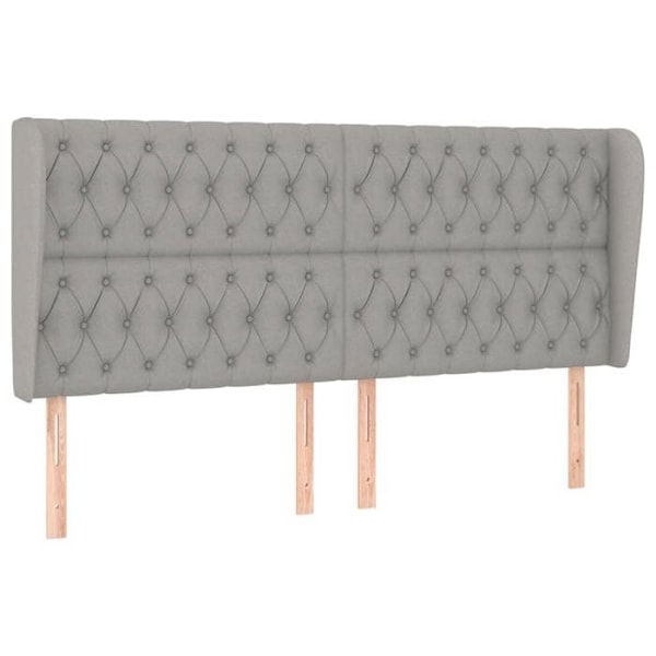 Hovedgærde - Ikke specificeret - 203x23x118/128 cm - Lys grå - Klassisk - Højdejusterbar Ljusgrått