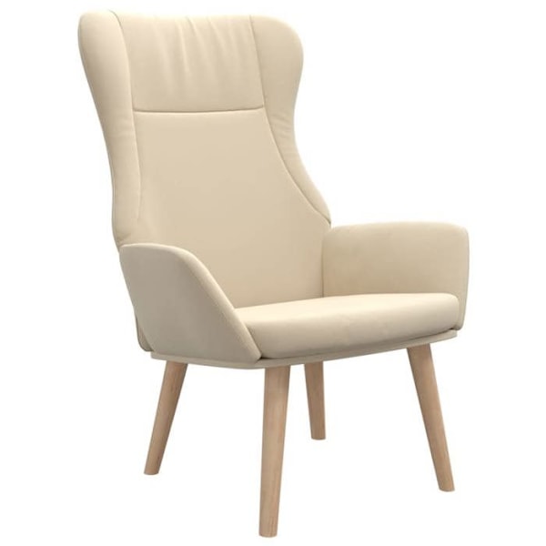 Moderne creme stof lounge sofa stol DEC026656 Grädde