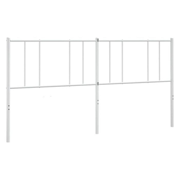 Sengegavl tilbehør til seng soveværelse møbel 200 cm metal hvid TDL0202464