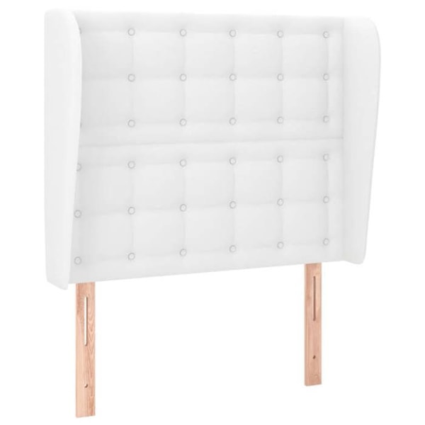 Hovedgærde - Syntetisk - 93x23x118/128 cm - Hvid - Klassisk - Holdbar Vit