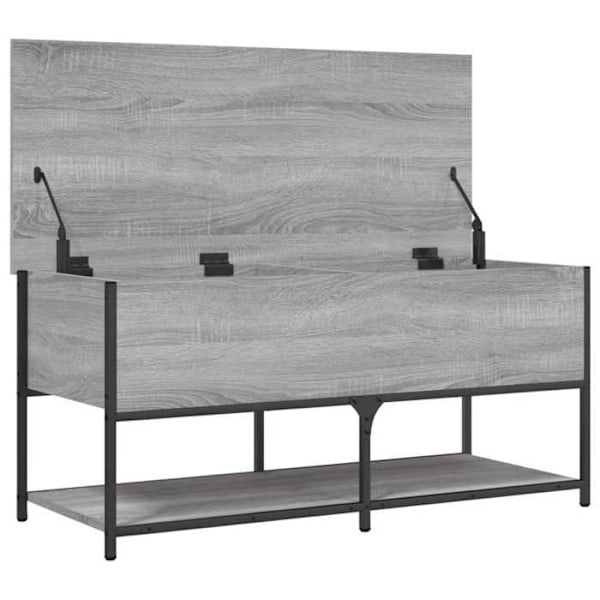 Penkki, jossa on säilytyskomero ja hylly 100 x 42,5 x 47 cm, engineering-puurakenteesta, Sonoma-harmaa väri DEC024794 kastanj