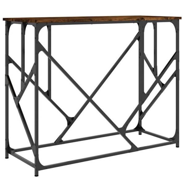 Praktisk konsolbord til en organiseret entré 100 x 40 x 80 cm brunt ingeniørtræ og metal DEC031775 kastanj