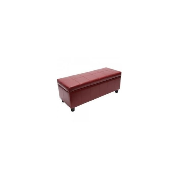 Röd förvaringsbänk - Décoshop26 - BAN04015 - Syntetiskt material - Stor förvaringskapacitet