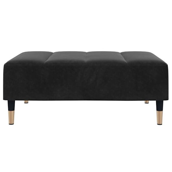 Fodskammel til seng, 77 x 55 x 31 cm, sort velour DEC030523 Svart