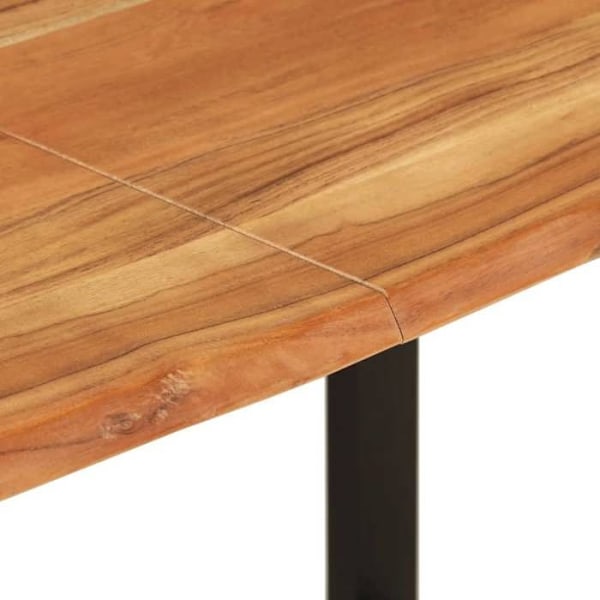 Teollisuustyylinen ruokapöytä 180 x 90 x 76 cm massiivipuusta ja teräksestä DEC036621 kastanj
