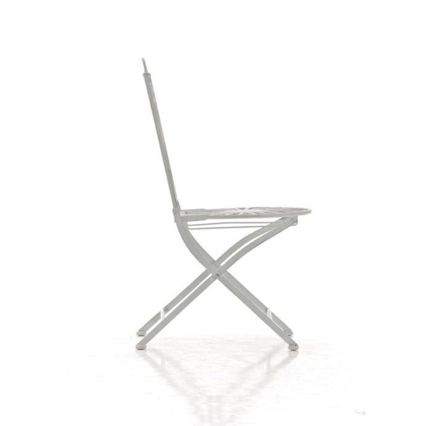 Havemøbel terrasse balkon design rustikt i hvid patineret smedejern 10_0003005 Vit