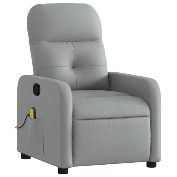 TV-recliner med massagefunktion 6-punkts massage i lys grå stof DEC026922 Grå
