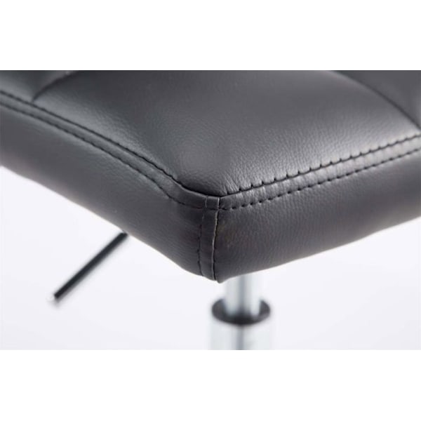 Sæt med 2 moderne og design stol til spisebord i sort syntetisk materiale, justerbar højde, drejelig, metalben 10_0000223 Metall