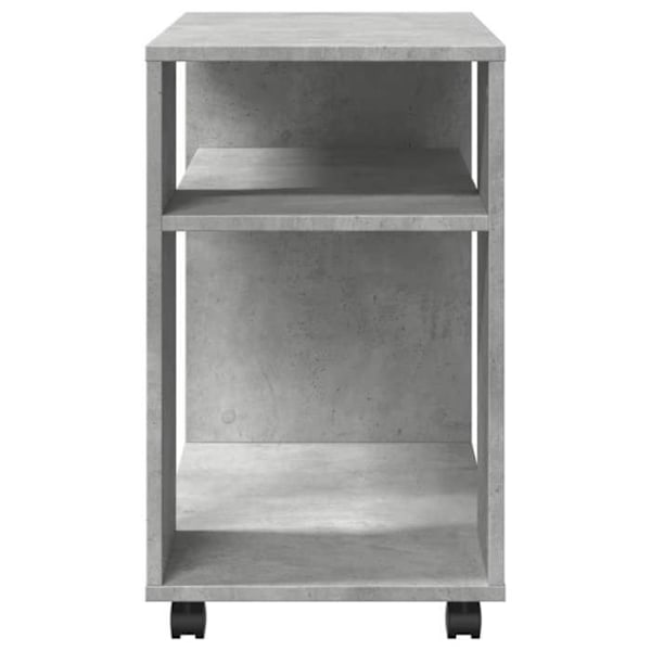Pyörillä varustettu sivupöytä hyllyillä 70 x 35 x 60 cm harmaasta puumateriaalista DEC032333 kastanj