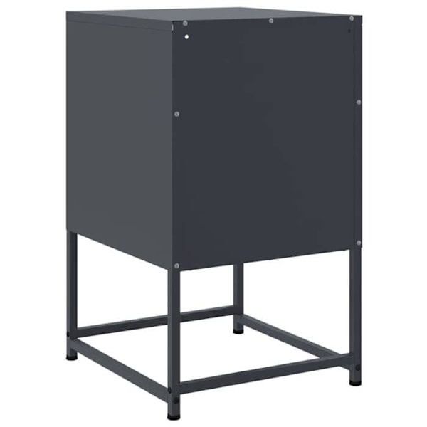 2 kpl yöpöytiä laatikoilla ja osastolla 36 x 39 x 60,5 cm antrasiitti teräksestä DEC034828 Flerfärgad