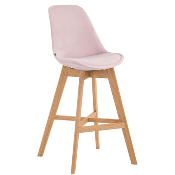 Barstol moderne skandinavisk design i rosa velour