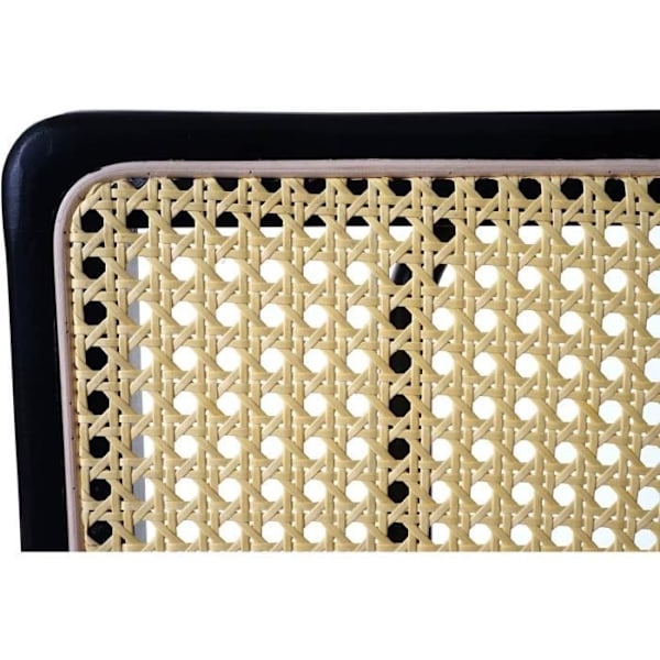 Sæt af 2 metal poly-rattan træ og stof spisestue køkkenstole med lyserød boucle fabric.