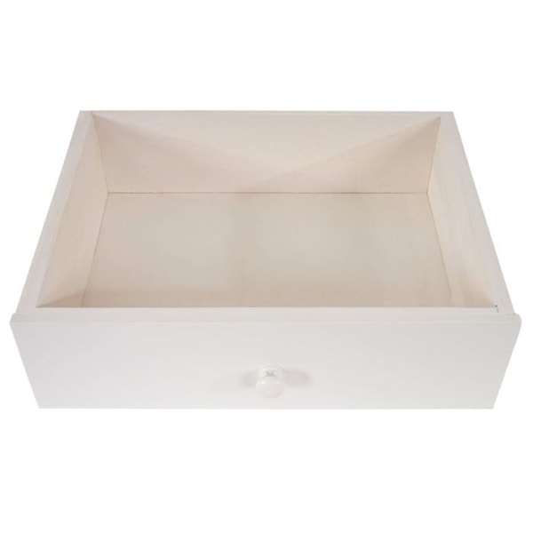Sängbord i retrodesign med lådor 59x40x30cm i vitt trä 04_0002894 Vit