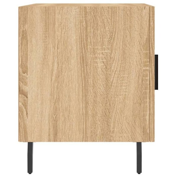 Set med 2 sängbord med fack med dörr 40 x 40 x 50 cm ingenjörsträ i ekfärg och järn DEC035273 kastanj