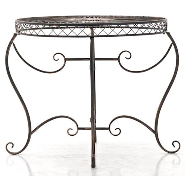 Balkon terrasse havebord design rustik højde 69 cm i metal bronze 10_0003051 Brons