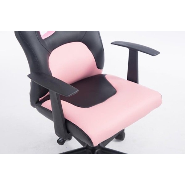 Barnstol i PU rosa - BUR10185 - Justerbar höjd