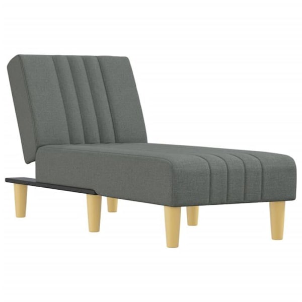 Meridienne chaise longue för inomhus tre positioner konvertibla i grått tyg DEC026181 Grå