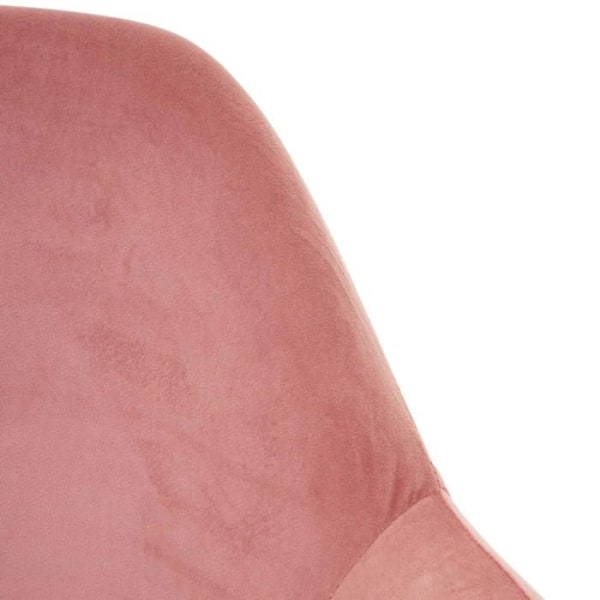 Retro design matbordstol i rosa sammet med gyllene metalben