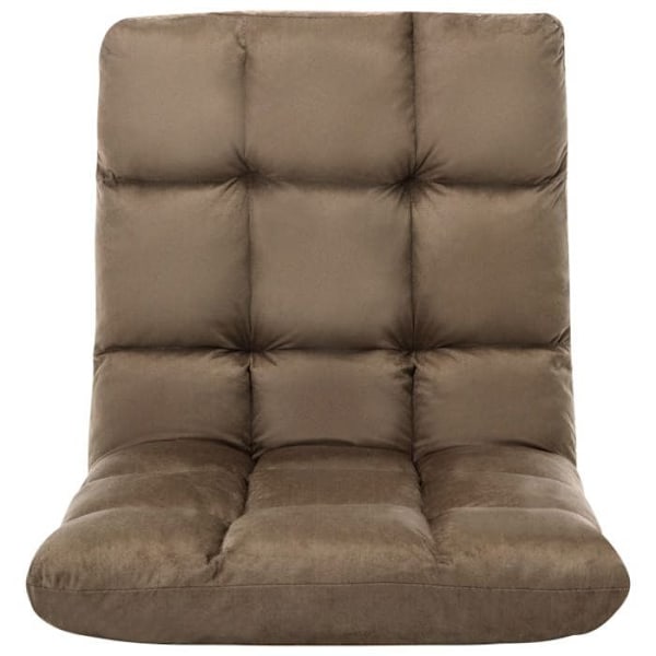 Sammenklappelig justerbar mikrofiber taupe gulvstol DEC026244 Mol