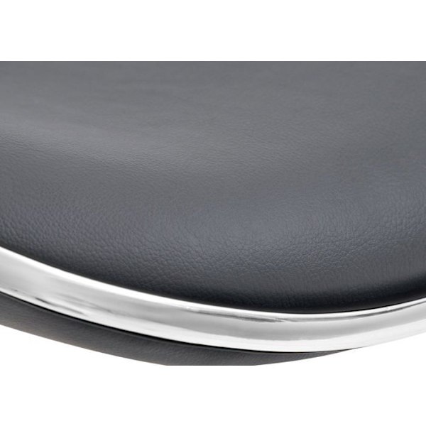 Barstol x1 ergonomisk sits i grå PVC med fot i trumpetform i metall med kromfinish 10_0005381 Grå