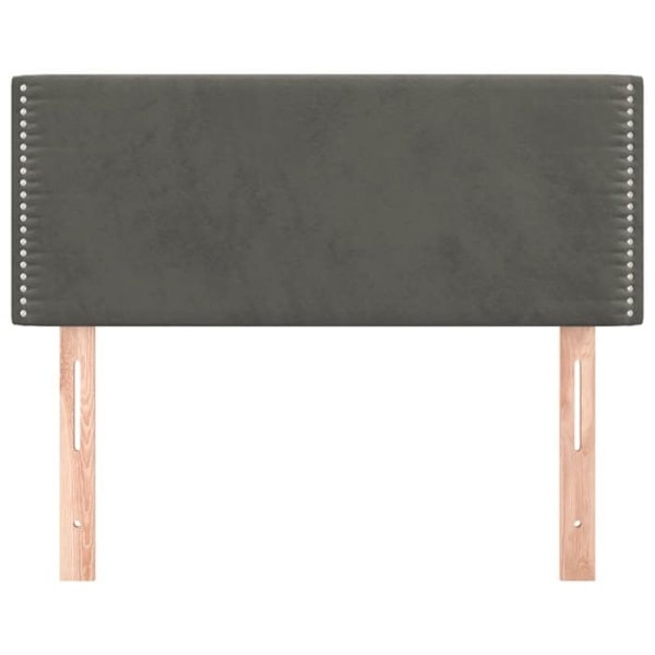 Sengegavl tilbehør til soveværelse møbel 90 x 5 x 78/88 cm mørkegråt fløjl TDL0203162