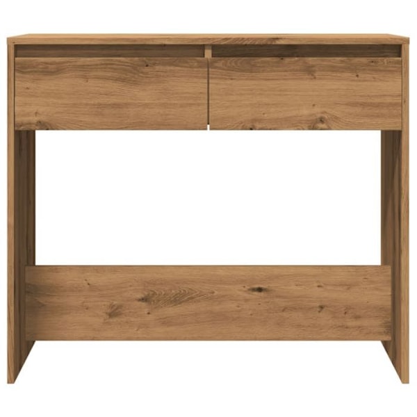 Moderne konsol møbel til entreen, sidebord med skuffer 89 x 41 x 76,5 cm, ingeniørtræ, farve egetræ DEC031750 kastanj