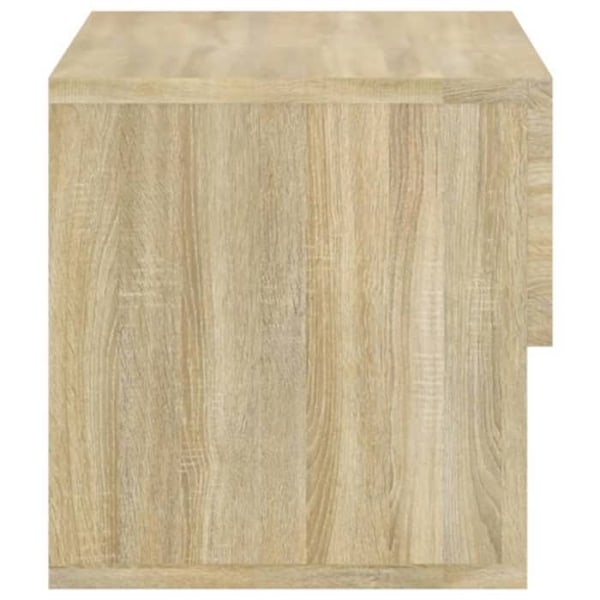 Væghængt natbord 46 x 29,5 x 30 cm i ingeniørtræ farve eg DEC034278 kastanj