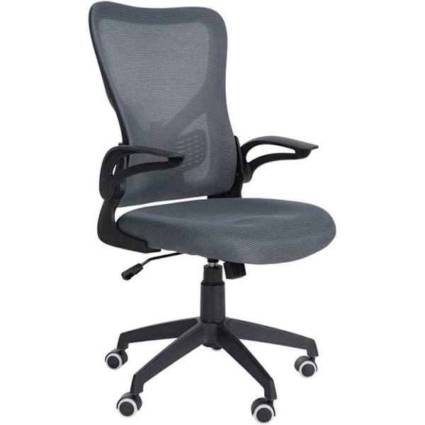 Ergonomisk kontorstol med grå mesh rygdesign moderne justerbar højde