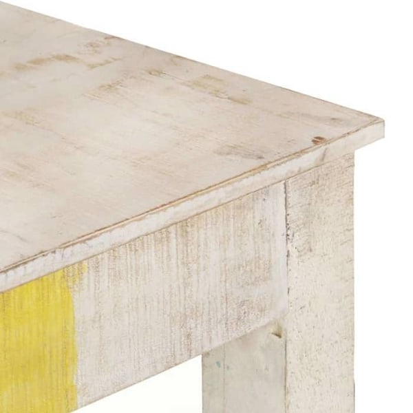 Praktisk konsolbord til en organiseret entré 115 x 35 x 77 cm i hvid mangotræ DEC031697 Vit