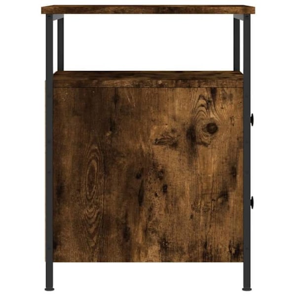 Natbord med to skuffer og hylde 44 x 45 x 60 cm ingeniøse træ brun og jern DEC033651 kastanj