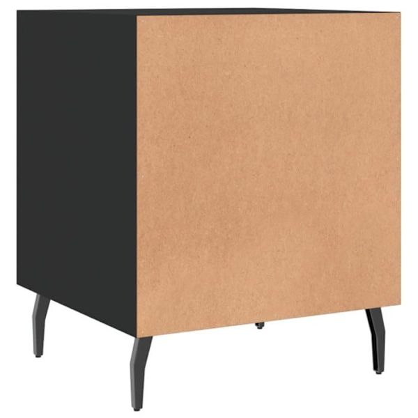Natteskab med skab med dør 40 x 40 x 50 cm sort ingeniørtræ DEC034465 kastanj