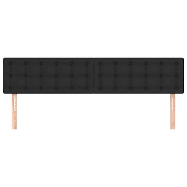 Hovedgærde til soveværelse, møbel med polstring, 2 dele, 100 x 5 x 78/88, syntetisk sort