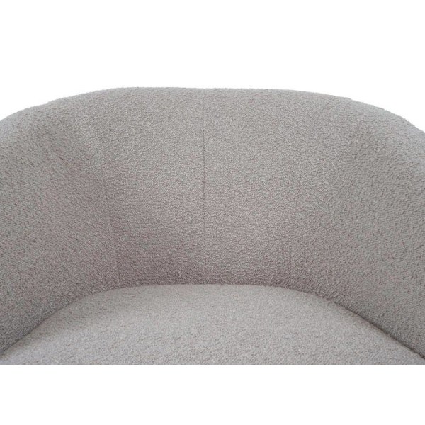 Kahvilatuoli cocktail pyörivä tuoli ekstra suuri boucle-kangasta kerma beige ja metalli 04_0006850 Beige