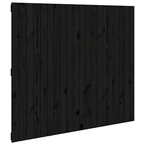 Sängyheadsetti lisävaruste makuuhuoneen seinäkaluste, palette-tyyli 127,5 x 3 x 110 musta massiivipuu