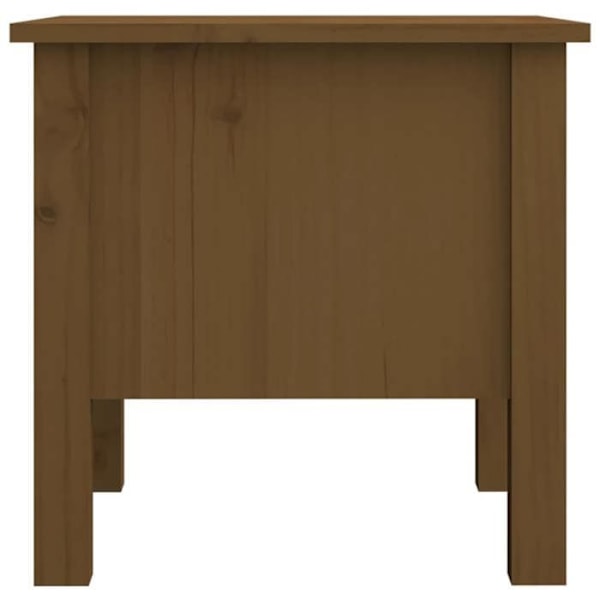 Set med sidobord med låda 40 x 40 x 39 cm i furu, färg mörk honung DEC032655 kastanj