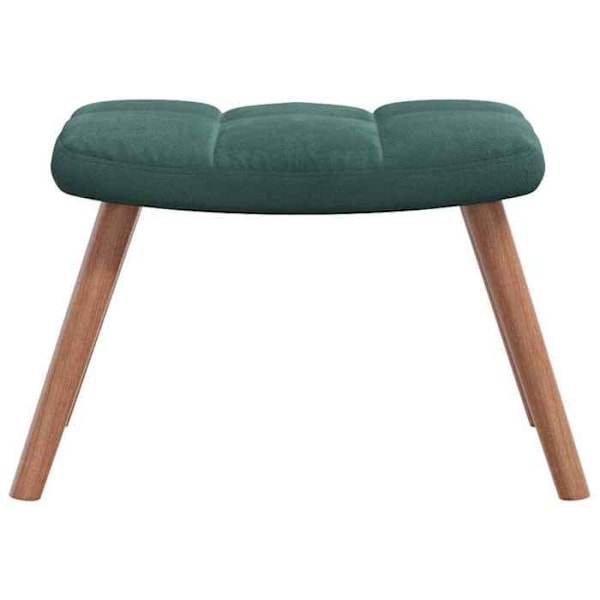 Moderne design lounge stol med fodskammel i mørkegrønt velour DEC026555 Grön