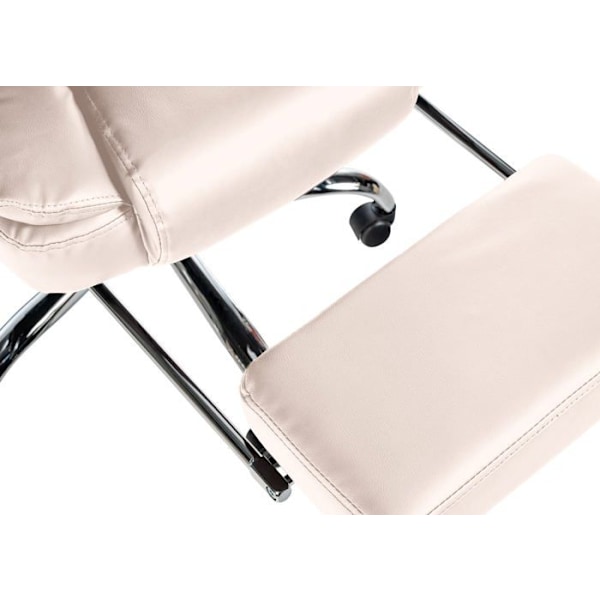 Ergonominen työtuoli, jossa on runsaasti pehmustetta, PVC-vaahtopäätä ja kromimetallijalkatuki 10_0002566 Grädde