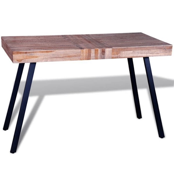 Afløbsbord 119 x 58 x 76 cm i genbrugt teaktræ og jern DEC032577 Flerfärgad
