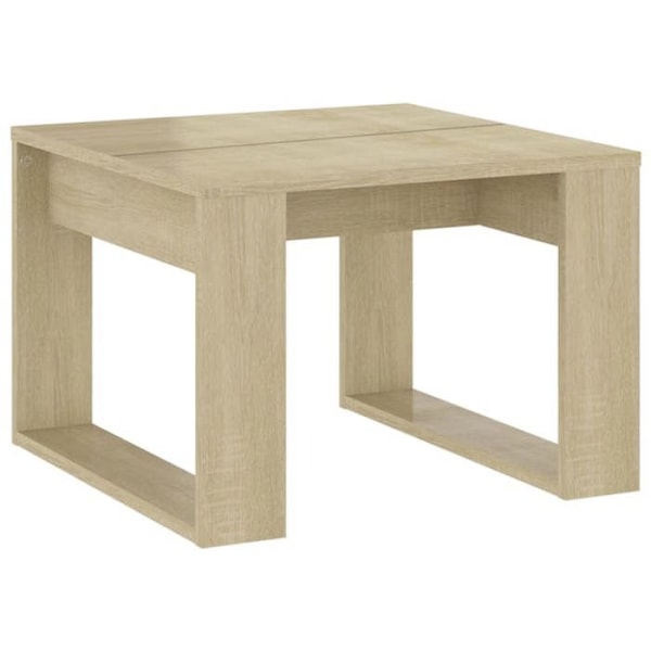 Sidobord möbel för vardagsrum 50 x 50 x 35 cm ingenjörsträ färg ek DEC032423 kastanj