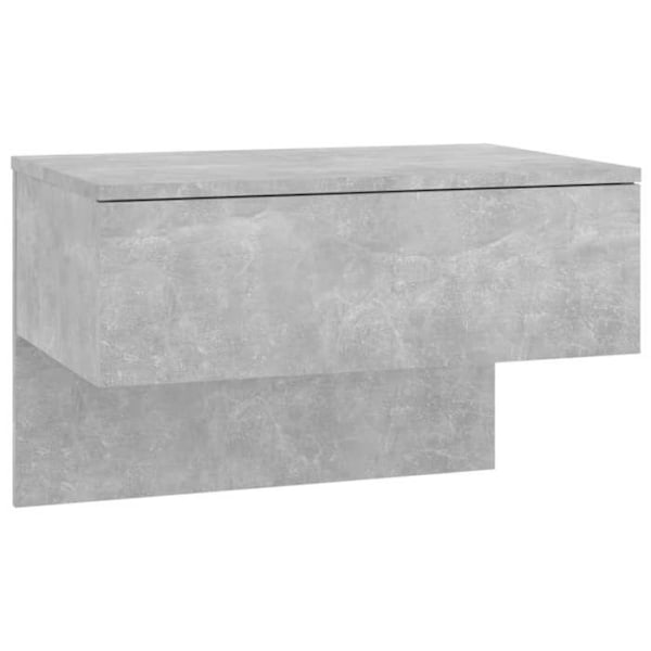 Seinäyöpöytä laatikolla 60 x 40 x 40 cm harmaan värisestä puu materiaalista DEC034295 kastanj