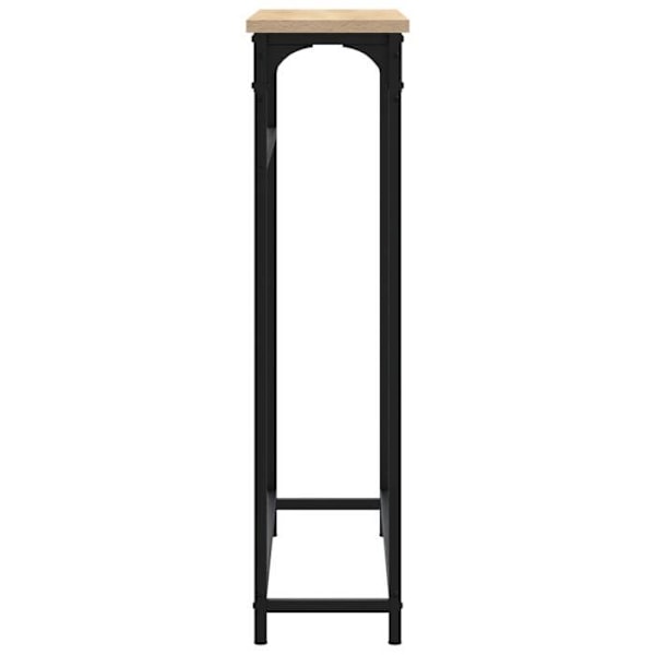 Konsolbord, praktiskt för en organiserad entré 75 x 19,5 x 75 cm, ingenjörsträ i ekfärg och metall DEC031946 kastanj