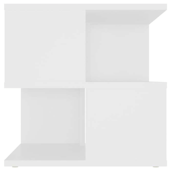 Side table for sofa end plant support 40 x 40 x 40 cm white chipboard DEC032349 Vit