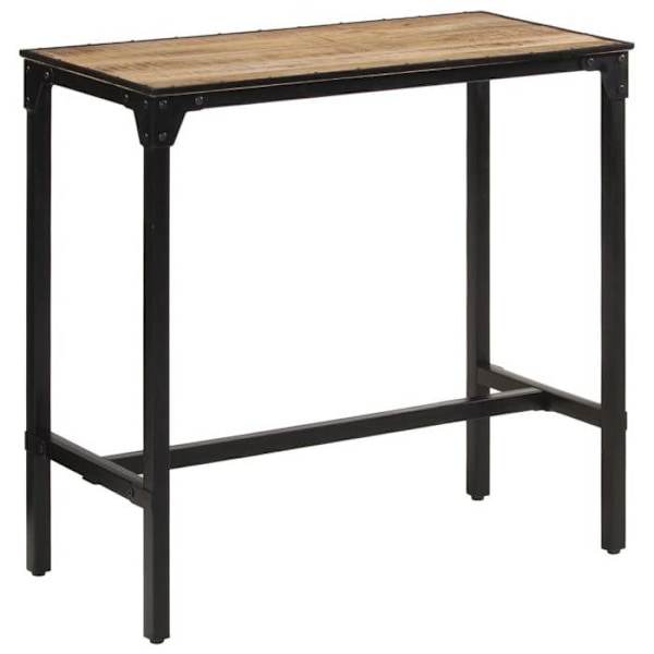 Barbord 110 x 55 x 107 cm i massiv mango træ og jern DEC029437 kastanj