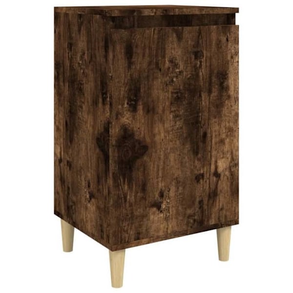 Nattesbord med rum og hylder med dør 40 x 35 x 70 cm brune ingenieriskabinet DEC033605 kastanj