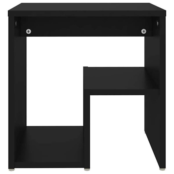 Nattbord med hylder 40 x 30 x 40 cm sort ingeniørtræ DEC034391 kastanj