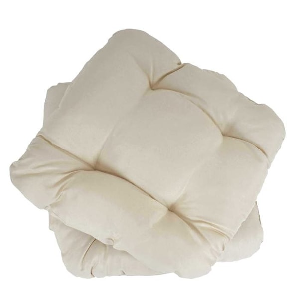 4 stykker havemøbel puder til terrasse balkon 41 x 38 x 8 creme stof