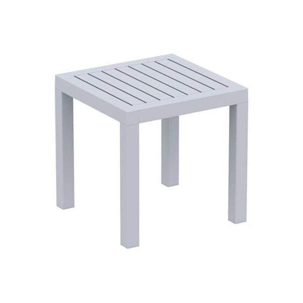 Liten trädgårdsbord i grå plast som tål väder och vind 45x45x45 cm MDJ10201