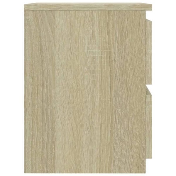 Sæt med 2 natborde med to skuffer 30 x 30 x 40 cm, ingenieurtræ, farve eg DEC035217 kastanj