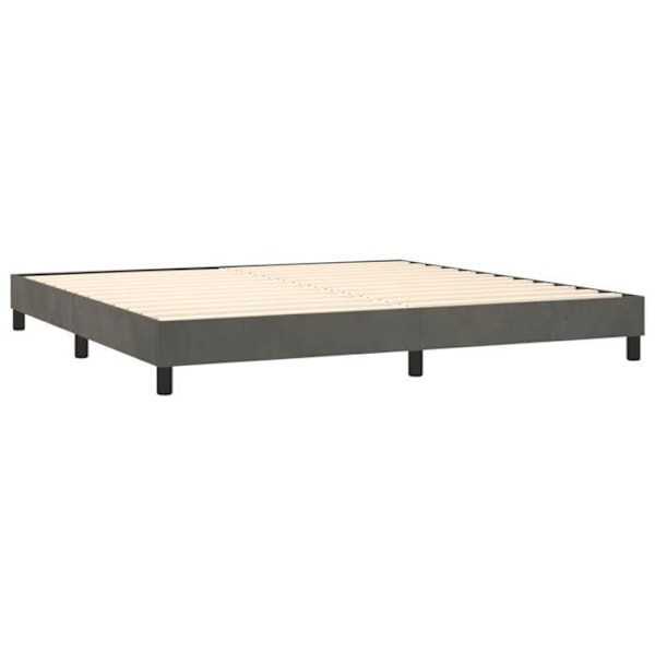 Sängstomme - TDL - 200x200 cm - Mörkgrått tyg - 2 platser - Levereras monterad Mörkgrå