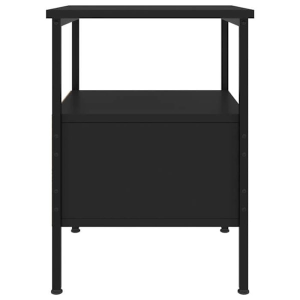 Sæt med 2 natborde med skuffe og hylde 34 x 36 x 50 cm sort ingeniørtræ DEC035469 kastanj